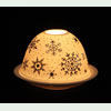 Porzellan - Windlicht, Leuchtglas Brilliant Light Schneekristalle